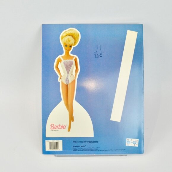 Golden Barbie Deluxe Paper Doll 1991 UNCUT - Picture 2 of 3